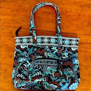 Vera Bradley small zippered tote- Java Blue